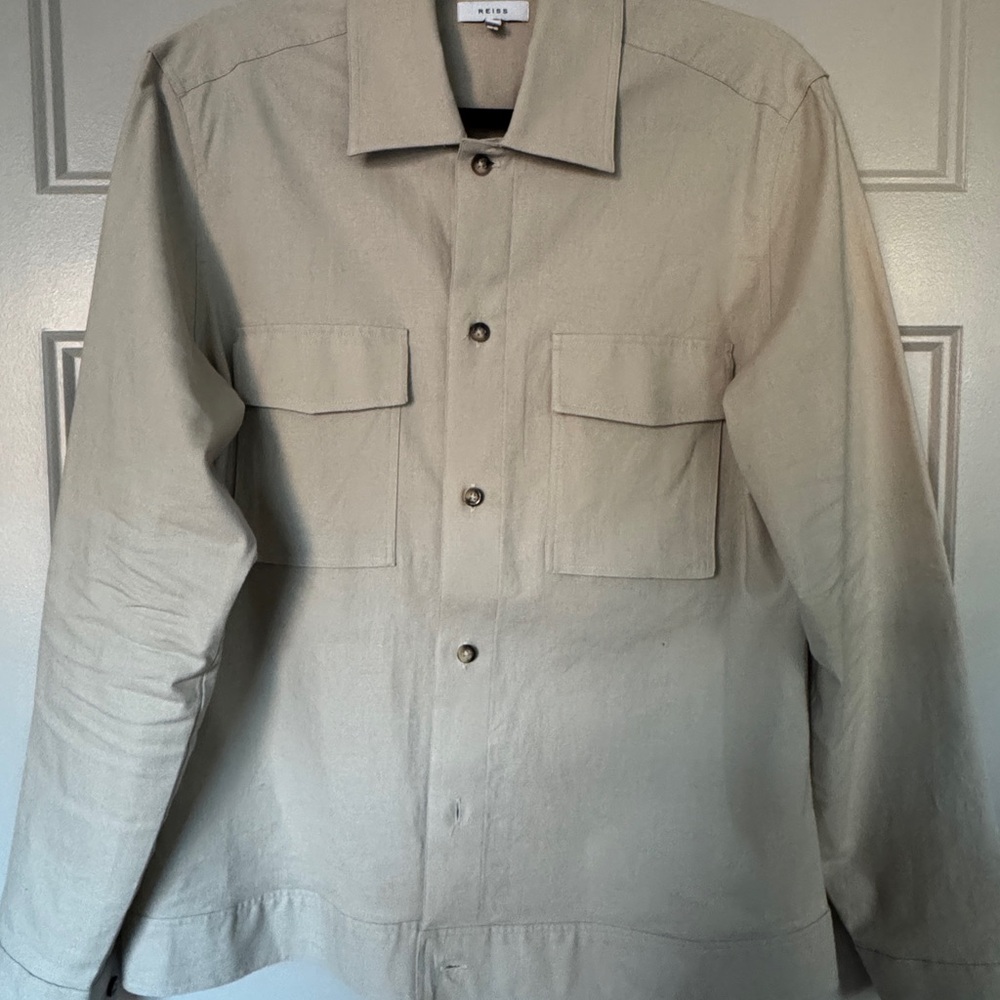 Reiss Light Tan Shirt Jacket